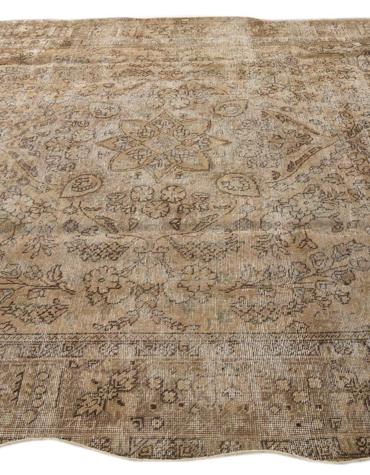 Detail image of  7' 10 x 11'  Hand Knotted Ultra Vintage Persian Wool Rug