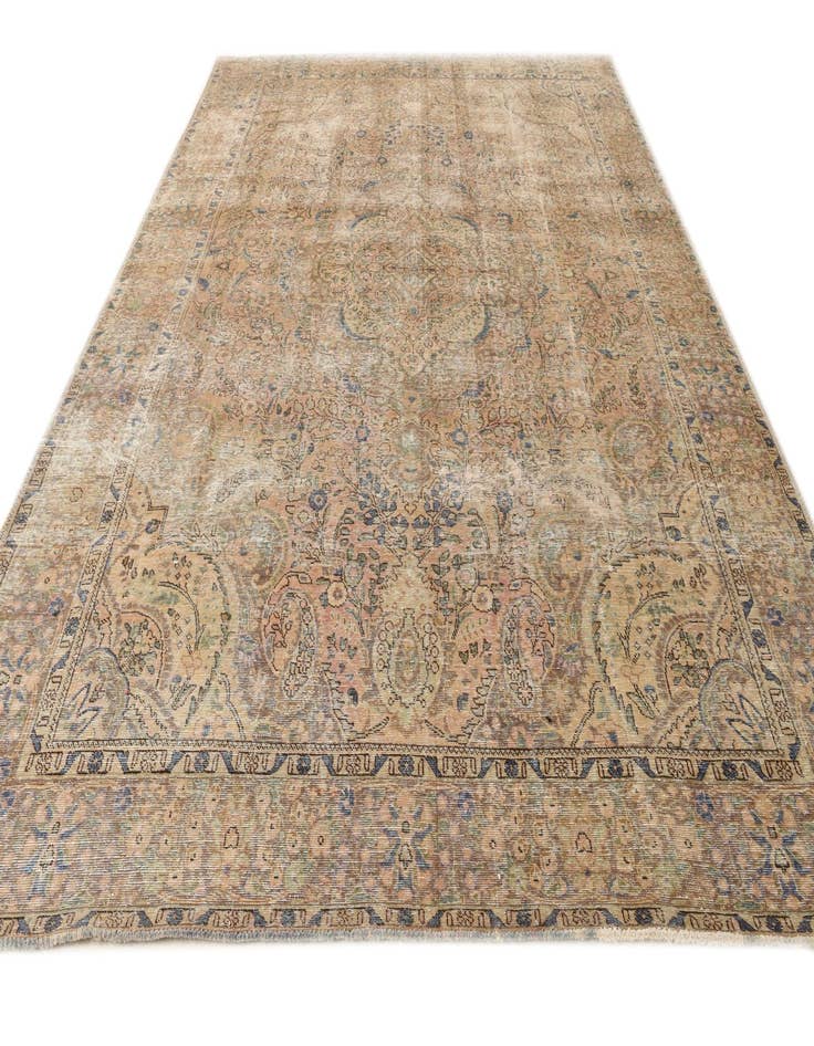 Detail image of  9' 7 x 12' 11  Hand Knotted Ultra Vintage Persian Wool Rug