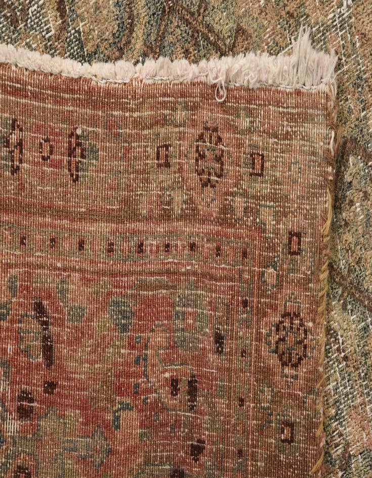 Detail image of  6' 6 x 10'  Hand Knotted Ultra Vintage Persian Wool Rug