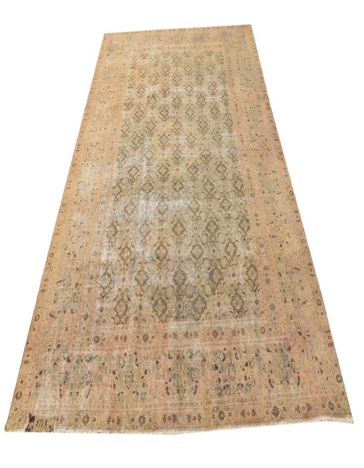 Detail image of  6' 6 x 10'  Hand Knotted Ultra Vintage Persian Wool Rug