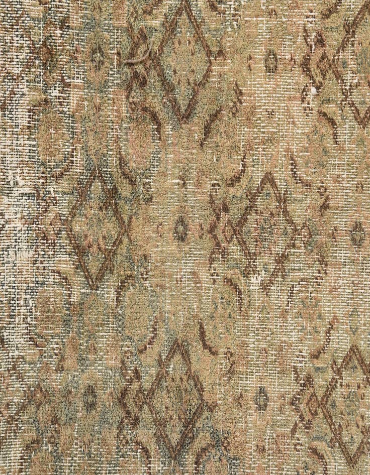 Detail image of  6' 6 x 10'  Hand Knotted Ultra Vintage Persian Wool Rug