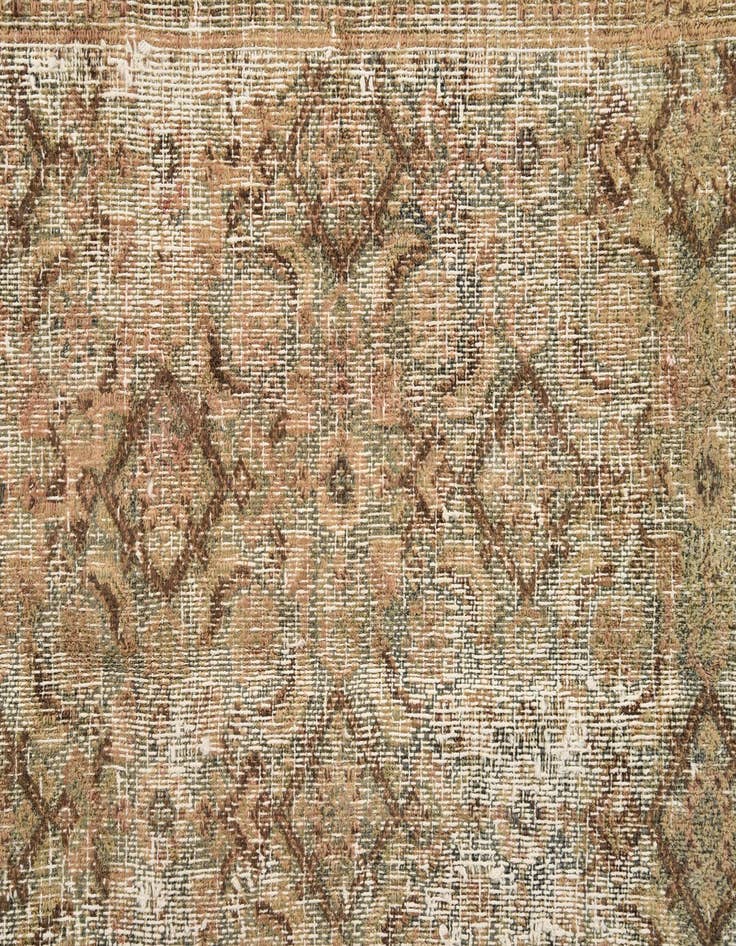 Detail image of  6' 6 x 10'  Hand Knotted Ultra Vintage Persian Wool Rug