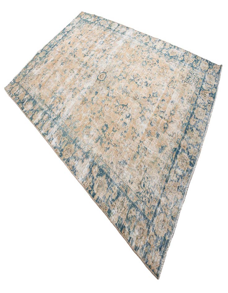 Detail image of  7' x 10' 9  Hand Knotted Ultra Vintage Persian Wool Rug