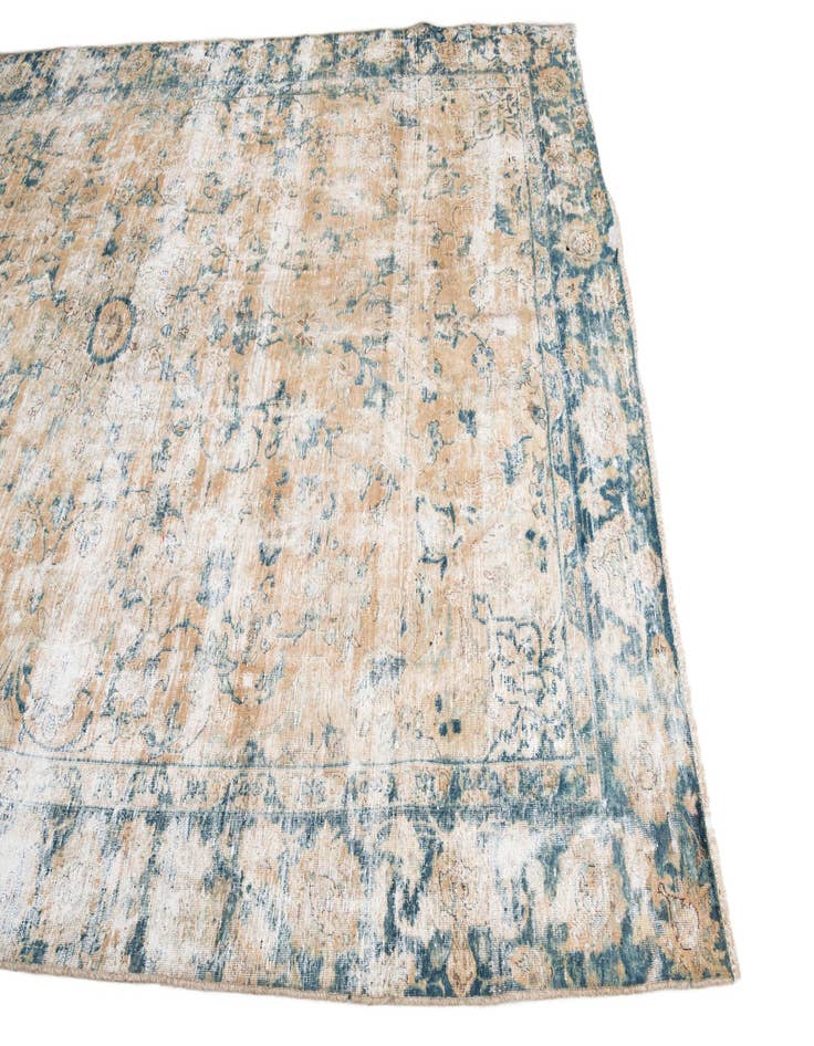 Detail image of  7' x 10' 9  Hand Knotted Ultra Vintage Persian Wool Rug