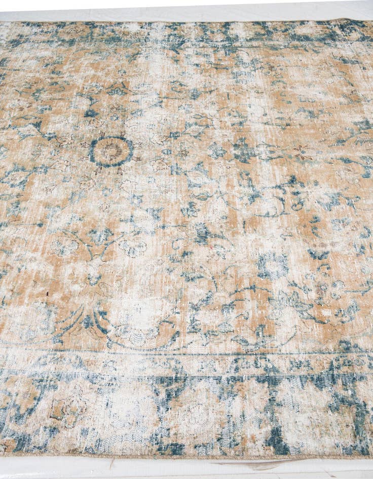 Detail image of  7' x 10' 9  Hand Knotted Ultra Vintage Persian Wool Rug