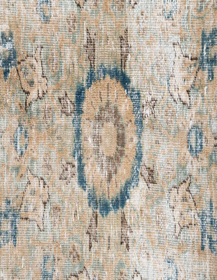 Detail image of  7' x 10' 9  Hand Knotted Ultra Vintage Persian Wool Rug