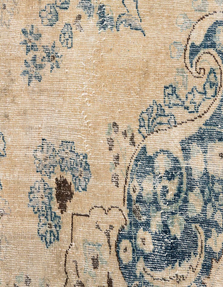 Detail image of  6' 6 x 9' 4  Hand Knotted Ultra Vintage Persian Wool Rug