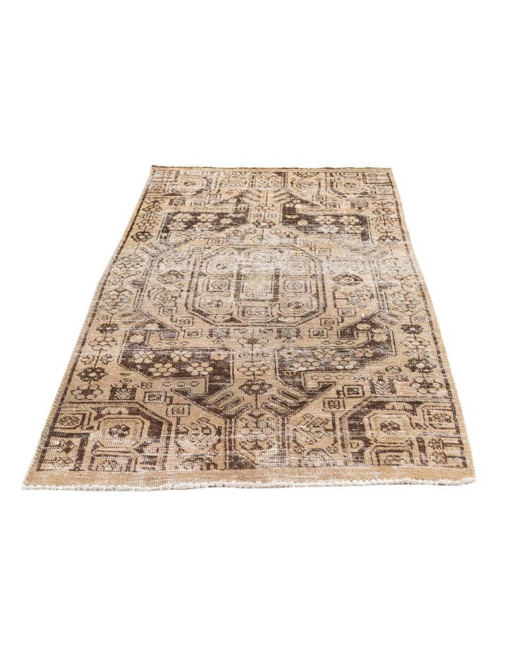 Detail image of  3' 7 x 6' 5  Hand Knotted Ultra Vintage Persian Wool Rug