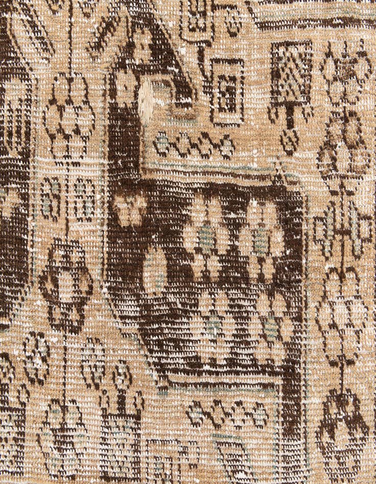 Detail image of  3' 7 x 6' 5  Hand Knotted Ultra Vintage Persian Wool Rug