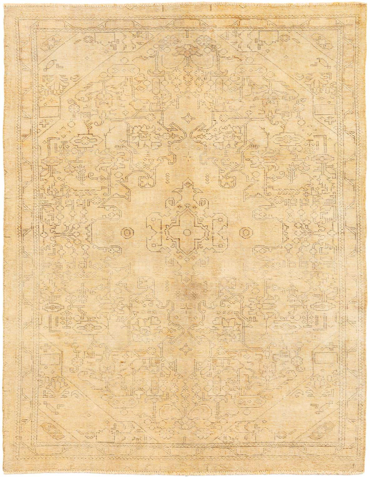 A 5x8 rectangular Ultra Vintage rug by Rugs.com, featuring a faded Persian medallion pattern in brown and tan tones.