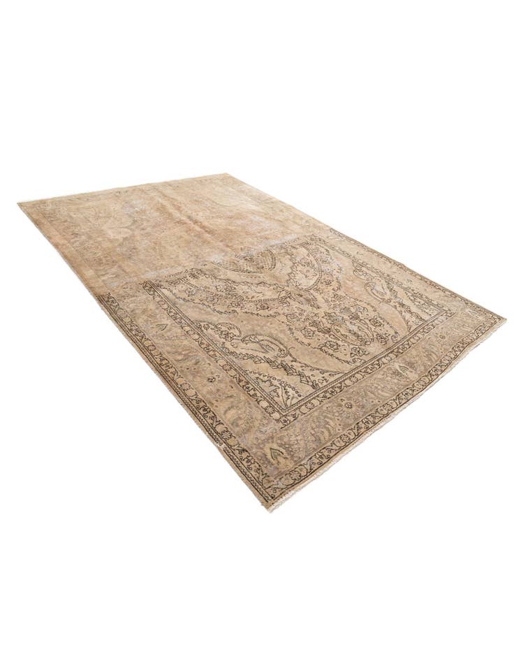 Detail image of  6' 7 x 9' 8  Hand Knotted Ultra Vintage Persian Wool Rug