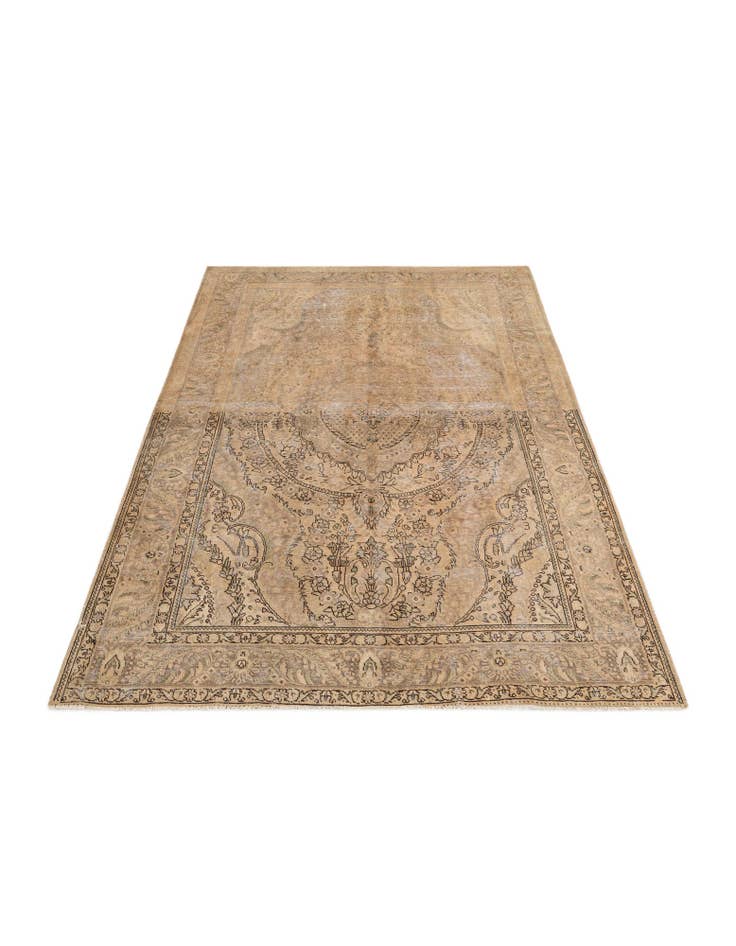 Detail image of  6' 7 x 9' 8  Hand Knotted Ultra Vintage Persian Wool Rug