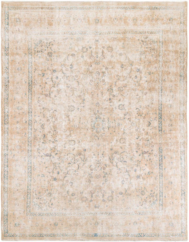  9' 2 x 12' 9  Hand Knotted Ultra Vintage Persian W...