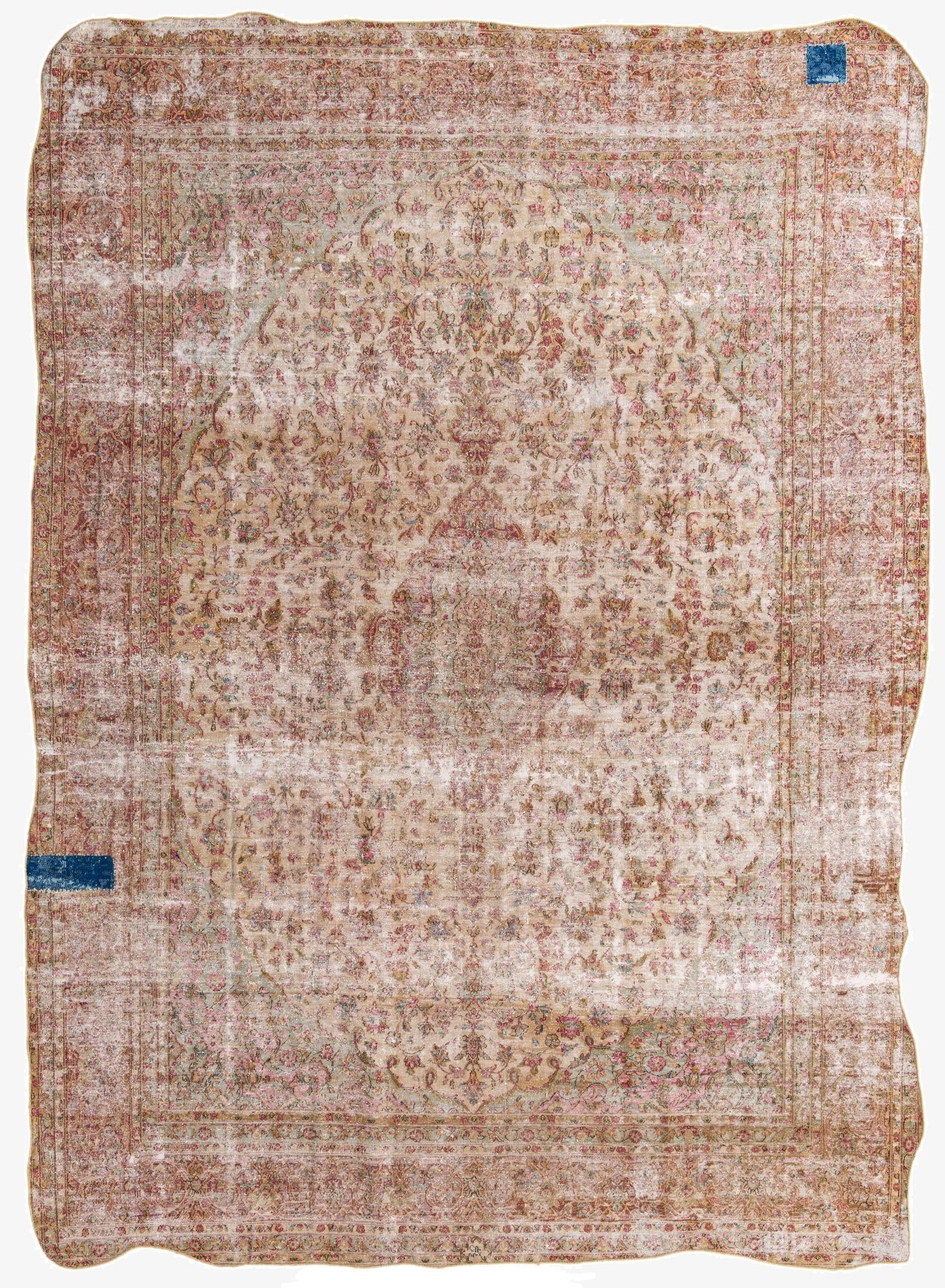  9' 8 x 13' 3  Hand Knotted Ultra Vintage Persian Wool Rug