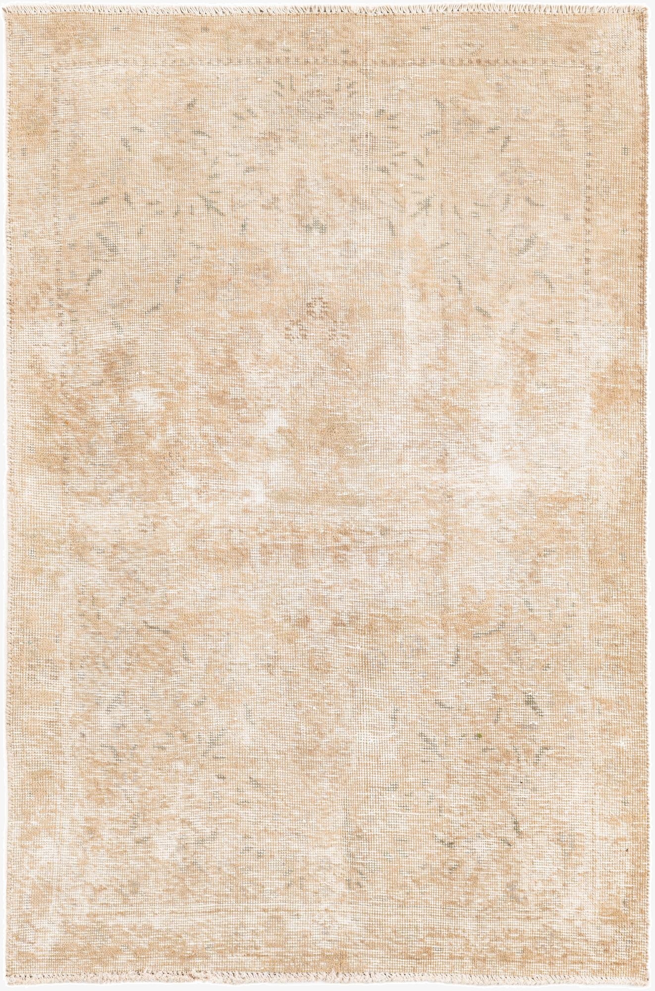  3' 1 x 4' 7  Hand Knotted Ultra Vintage Persian Wool Rug