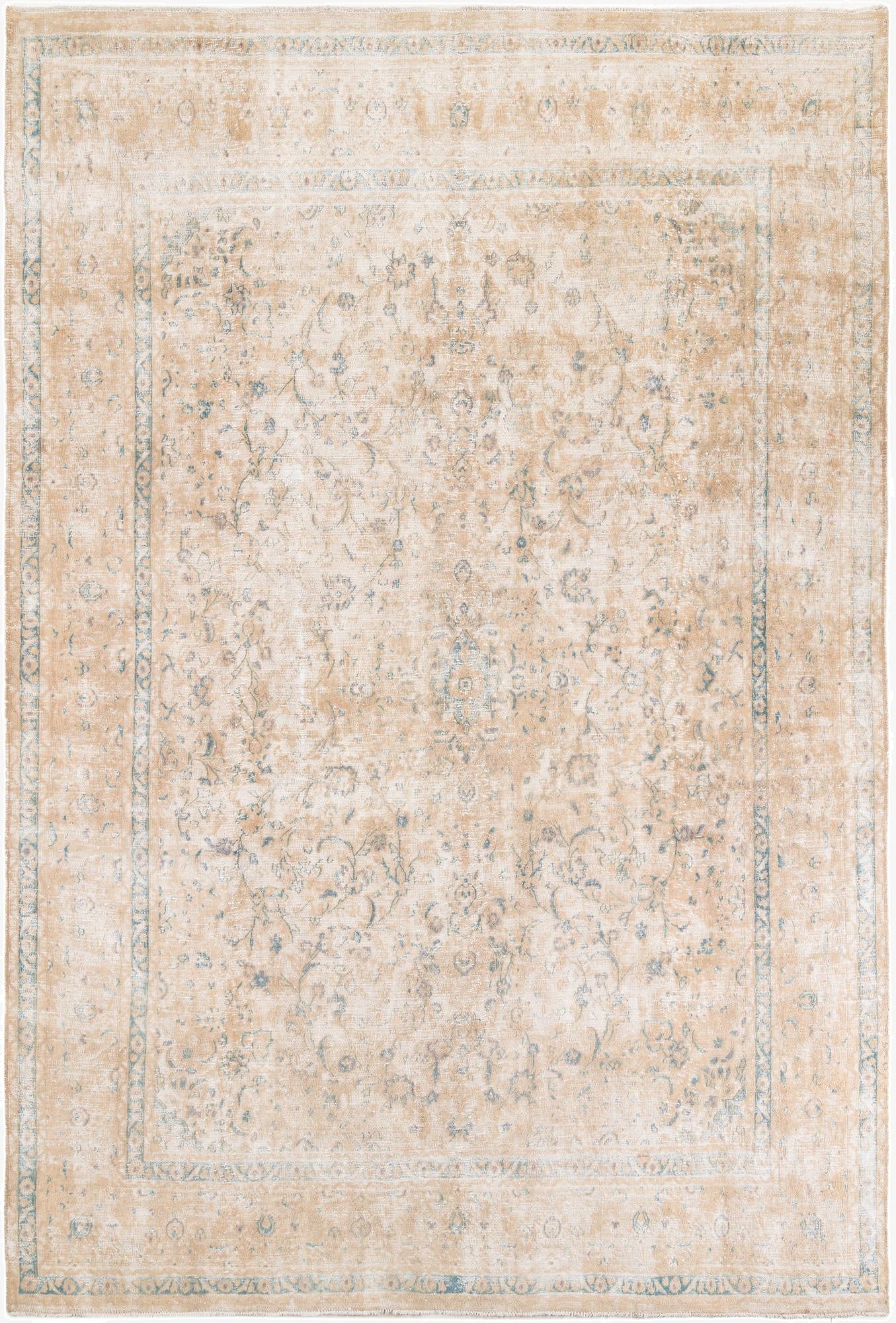  9' 2 x 12' 9  Hand Knotted Ultra Vintage Persian Wool Rug