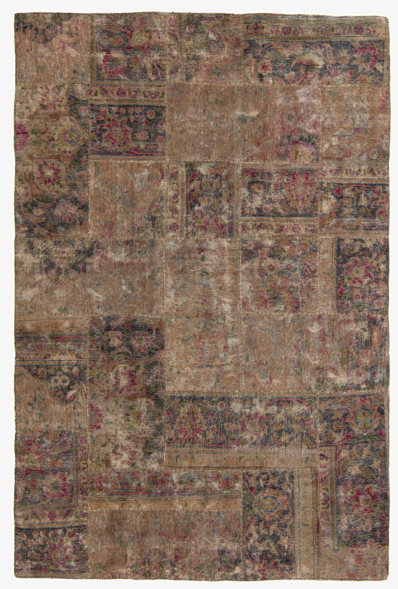  5' 7 x 8' 5  Hand Knotted Ultra Vintage Persian Wool Rug