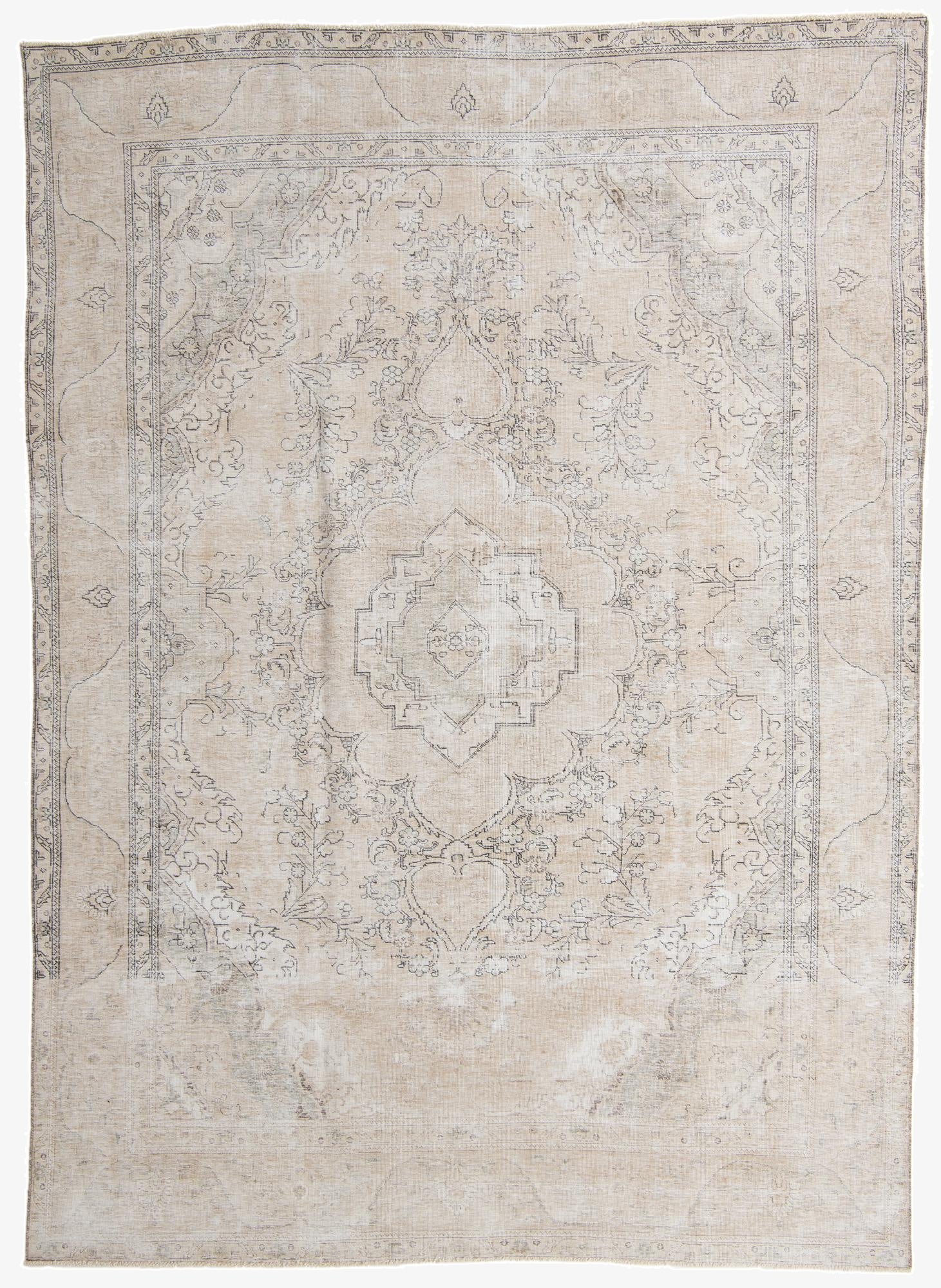  9' 2 x 12' 8  Hand Knotted Ultra Vintage Persian Wool Rug