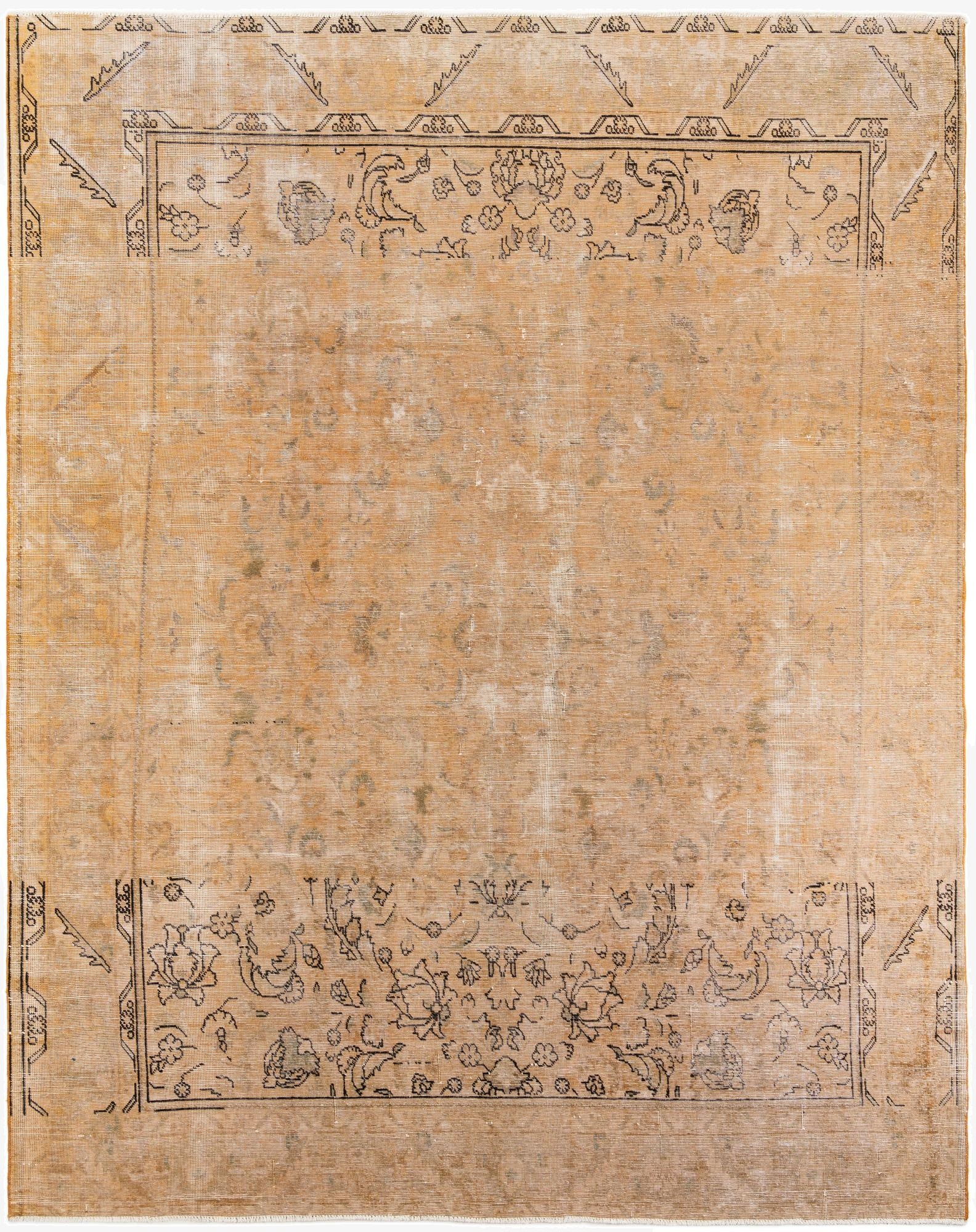  9' 10 x 12' 7  Hand Knotted Ultra Vintage Persian Wool Rug