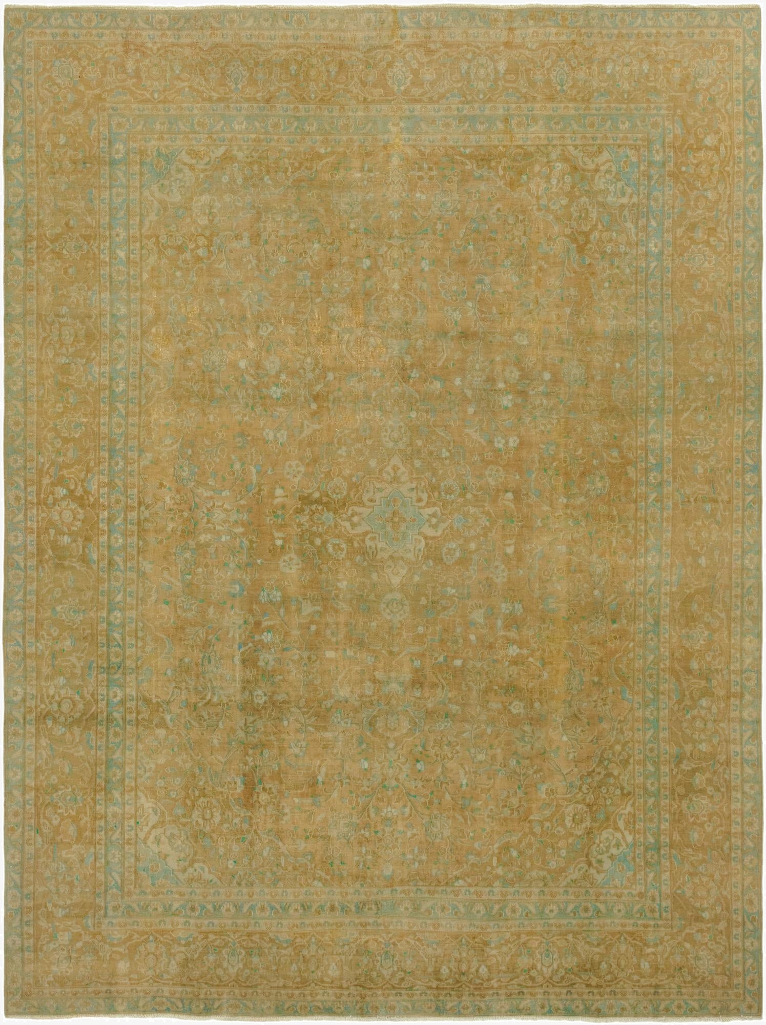  9' 3 x 12' 7  Hand Knotted Ultra Vintage Persian Wool Rug