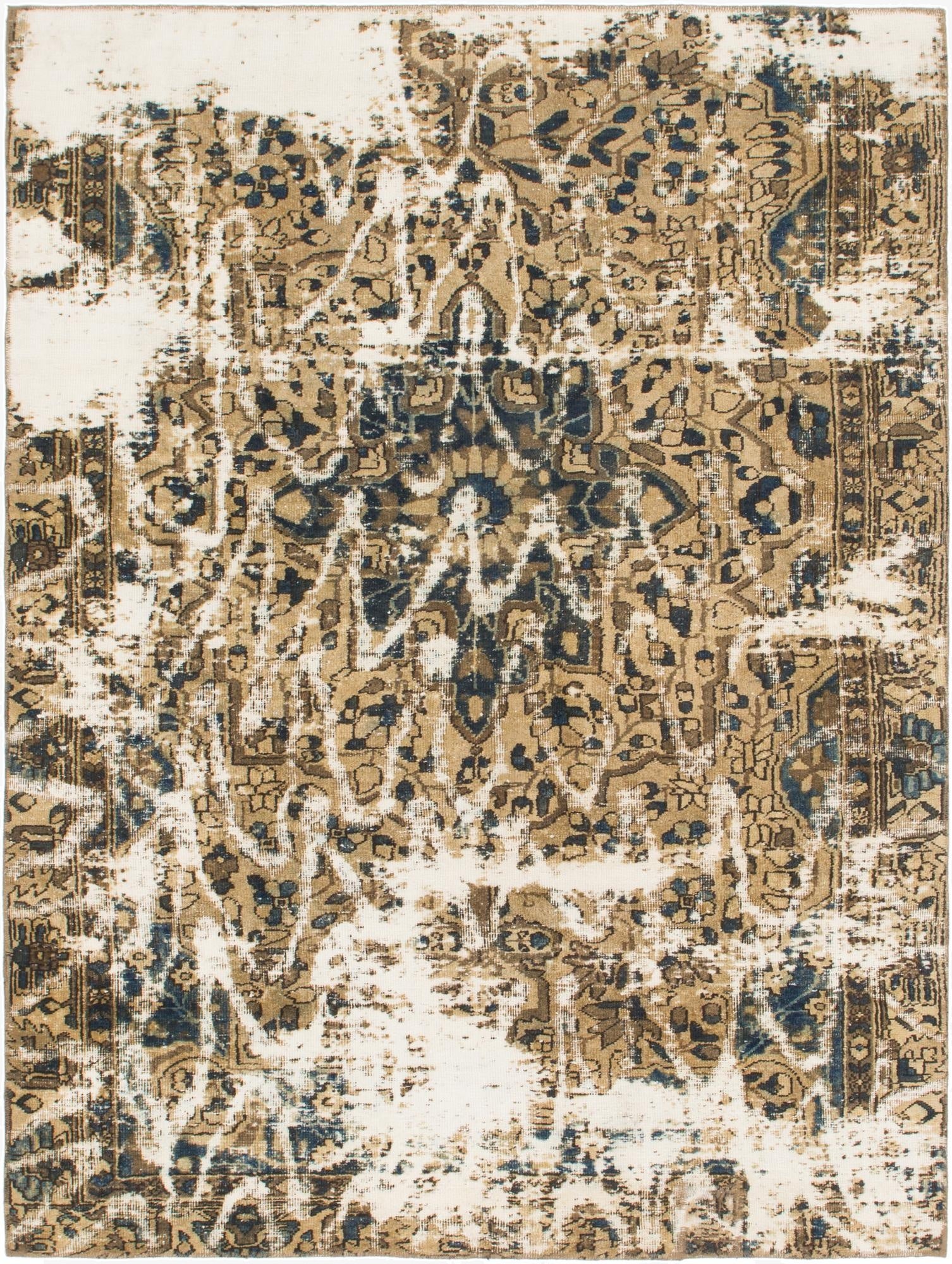  6' x 8'  Hand Knotted Ultra Vintage Persian Wool Rug