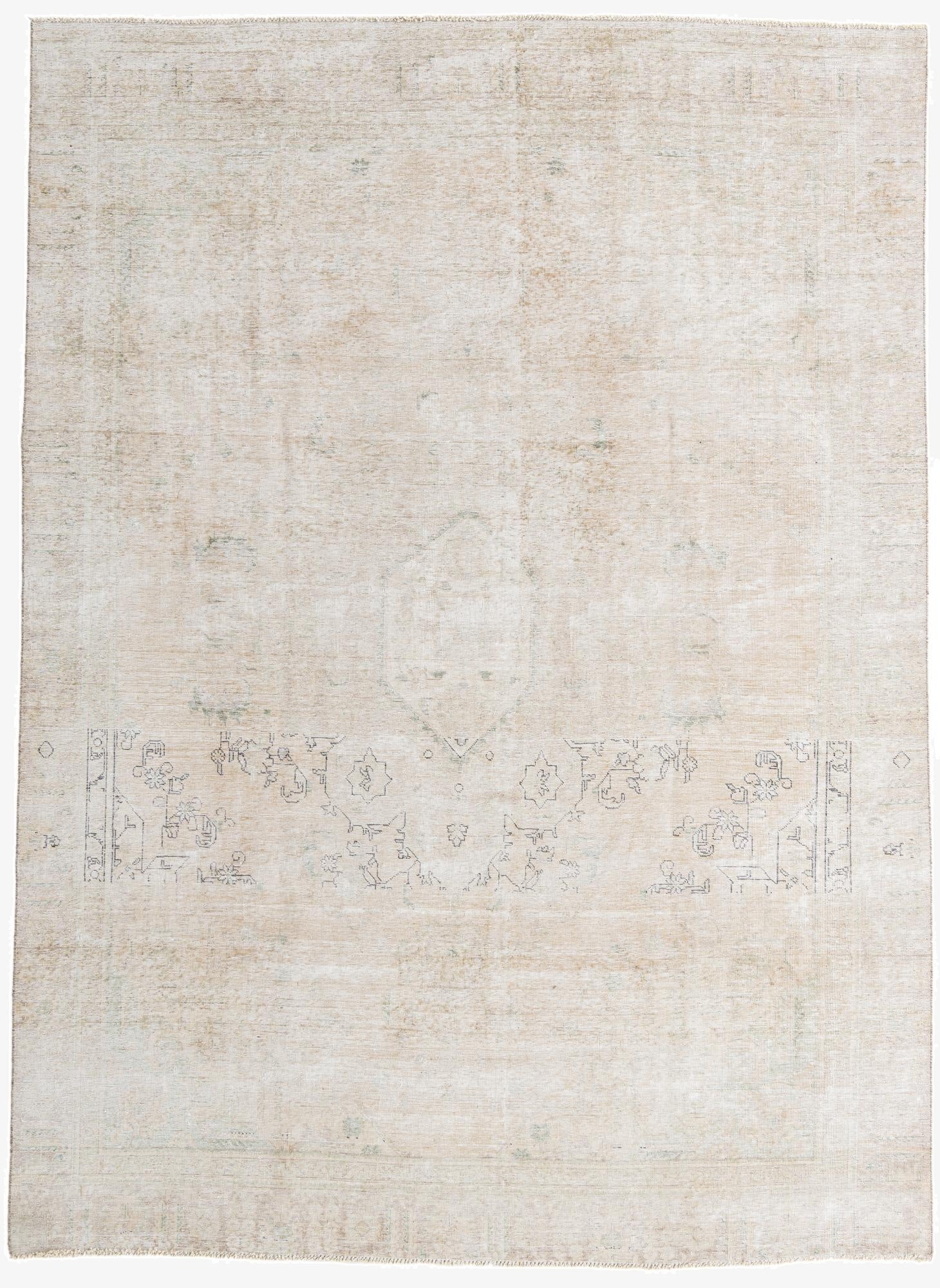  8' 10 x 12' 1  Hand Knotted Ultra Vintage Persian Wool Rug