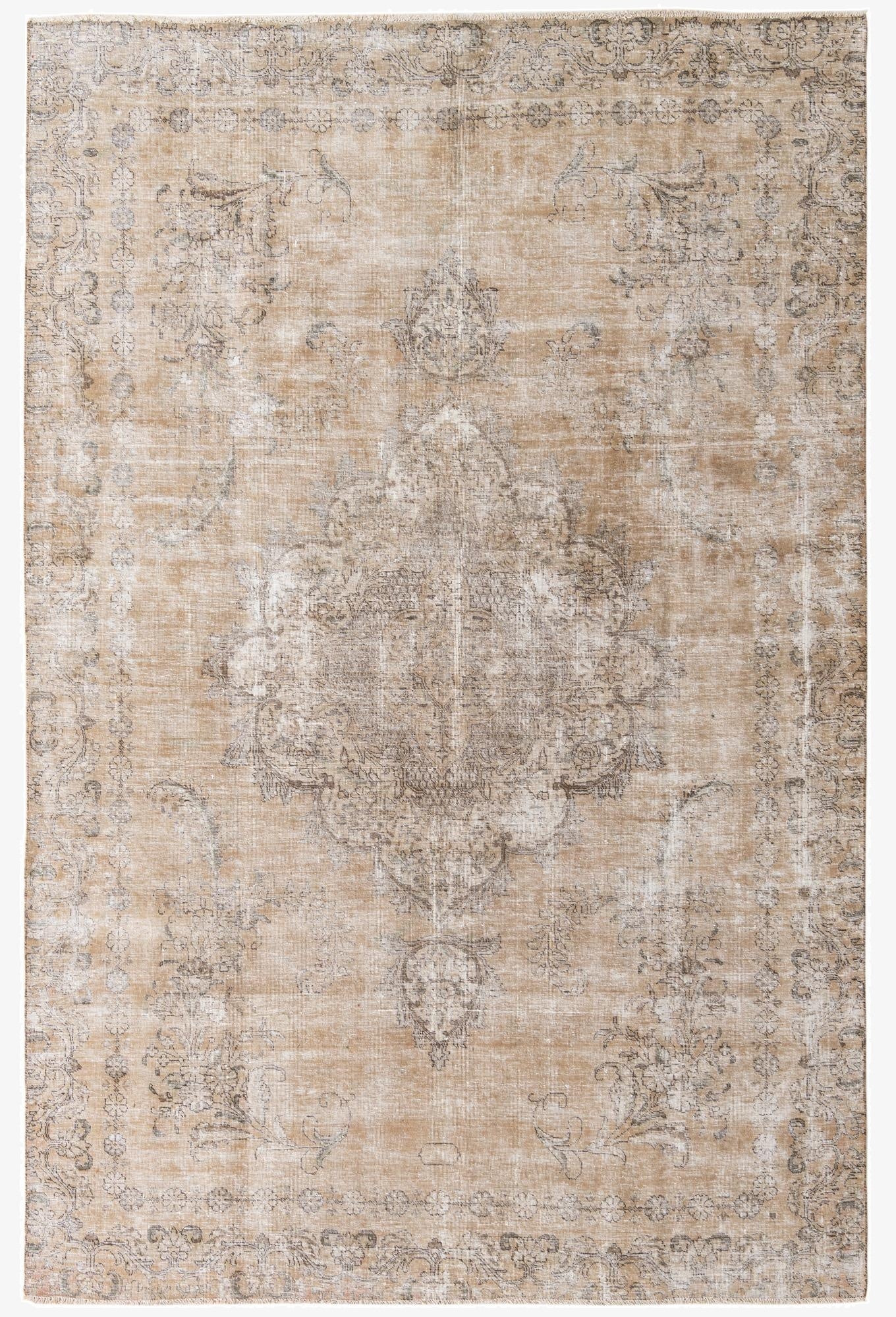  7' 4 x 11' 2  Hand Knotted Ultra Vintage Persian Wool Rug
