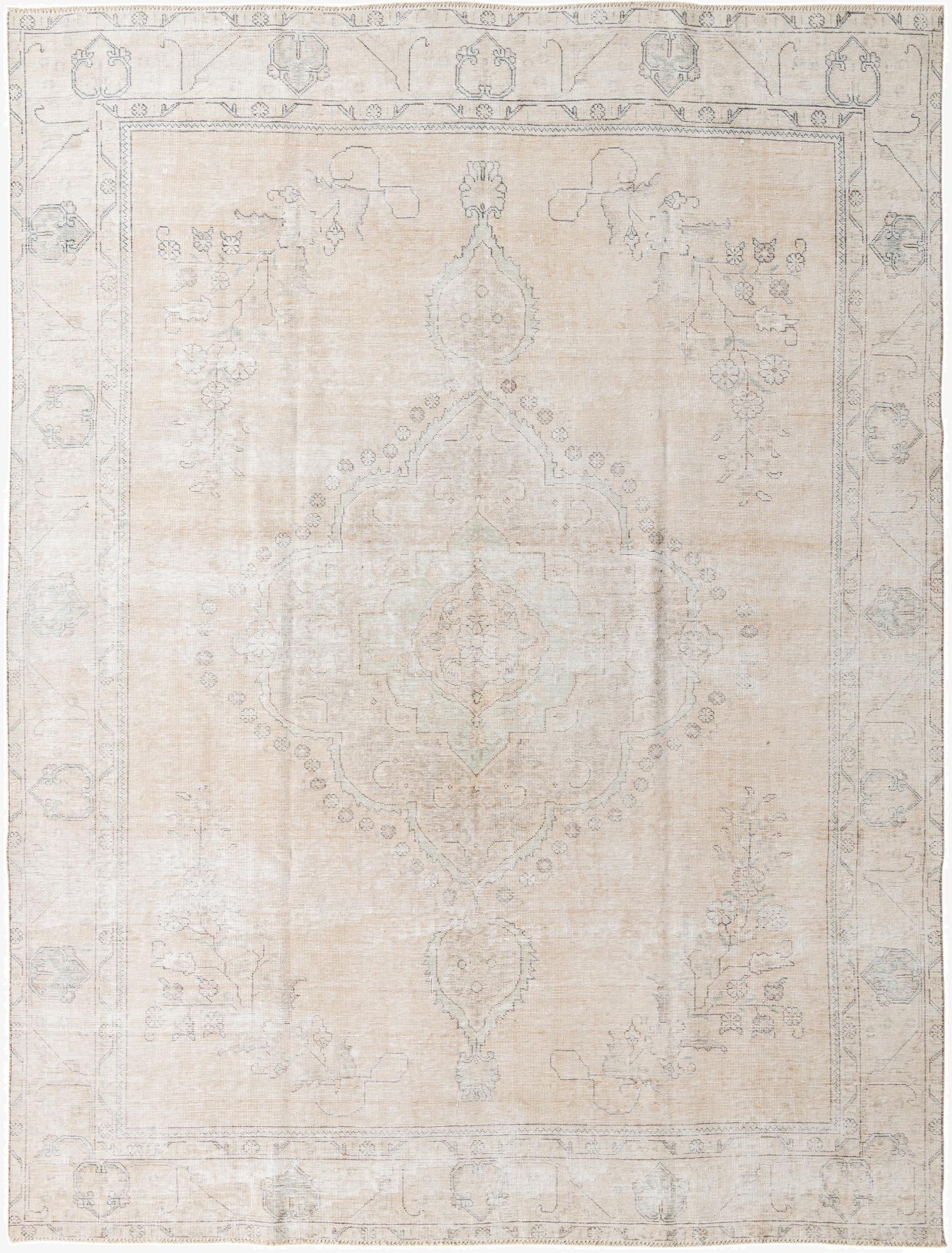  9' 2 x 12'  Hand Knotted Ultra Vintage Persian Wool Rug