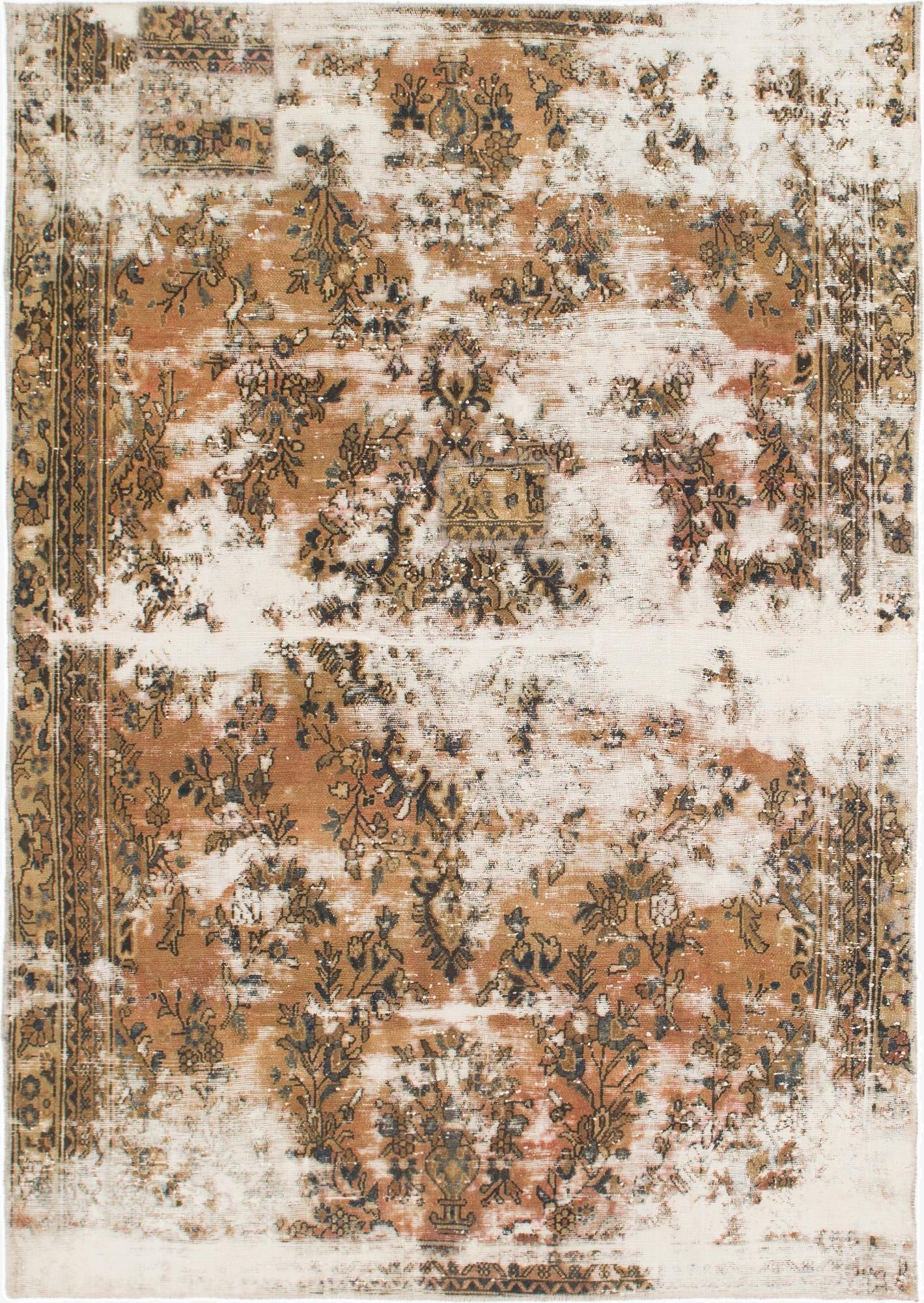  6' x 8' 5  Hand Knotted Ultra Vintage Persian Wool Rug