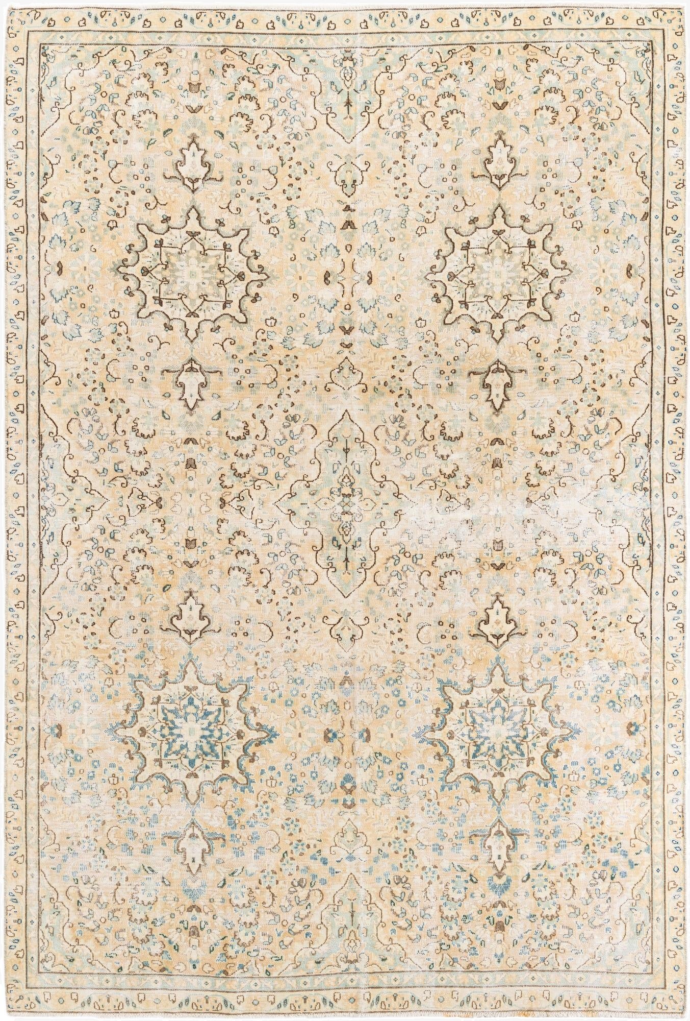  7' 1 x 10' 8  Hand Knotted Ultra Vintage Wool Rug