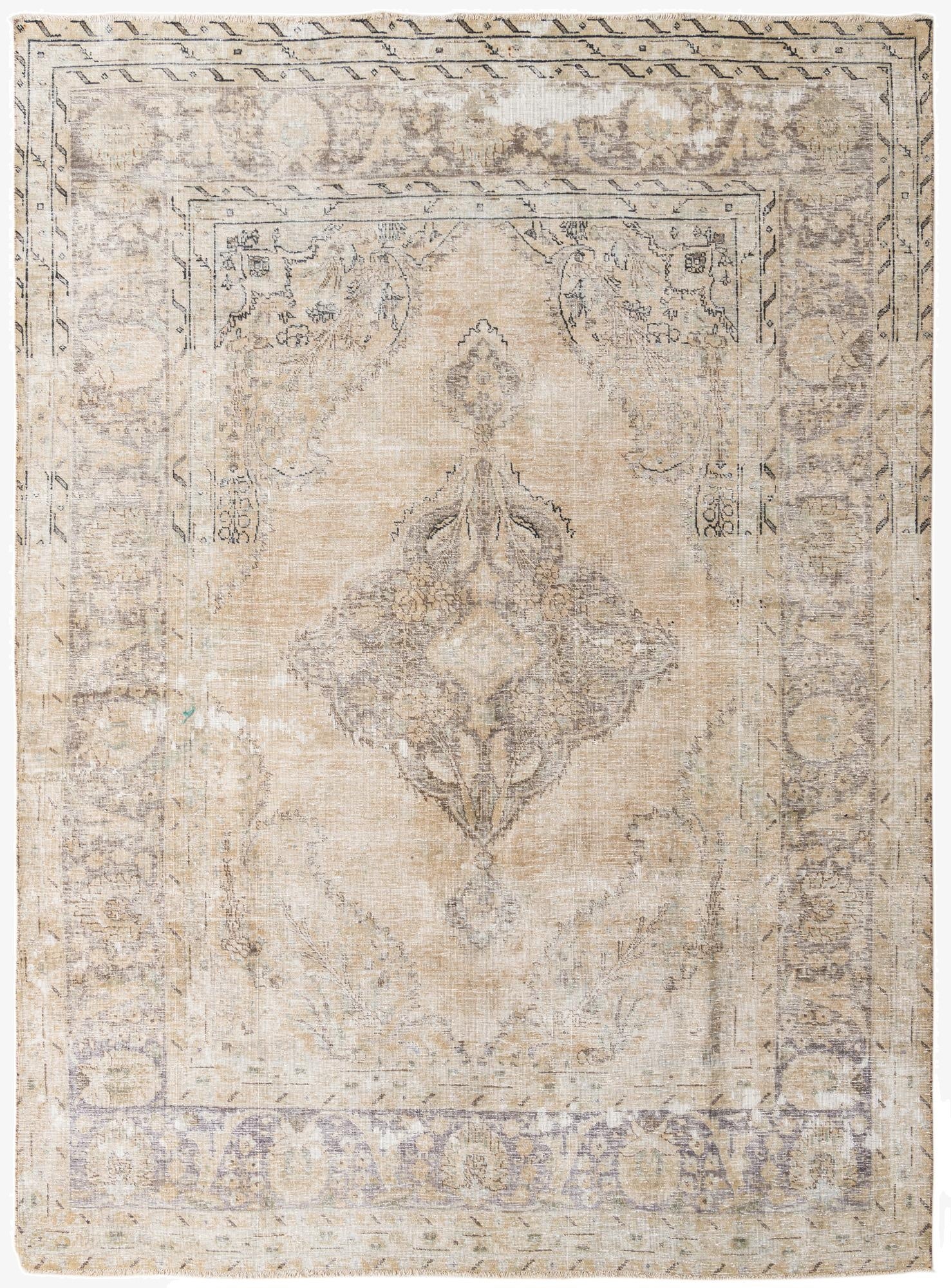  8' x 11' 1  Hand Knotted Ultra Vintage Persian Wool Rug