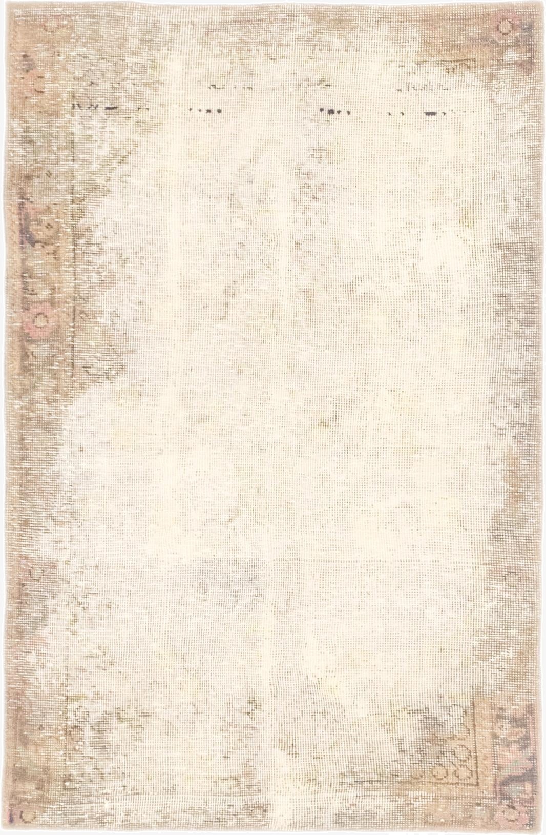  3' x 4' 8  Hand Knotted Ultra Vintage Persian Wool Rug