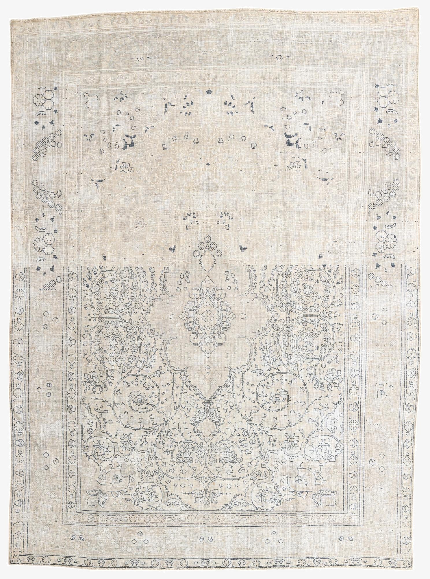  8' 2 x 11'  Hand Knotted Ultra Vintage Persian Wool Rug