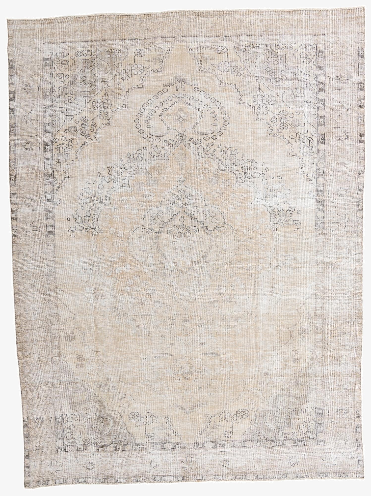  9' 2 x 12' 3  Hand Knotted Ultra Vintage Persian Wool Rug