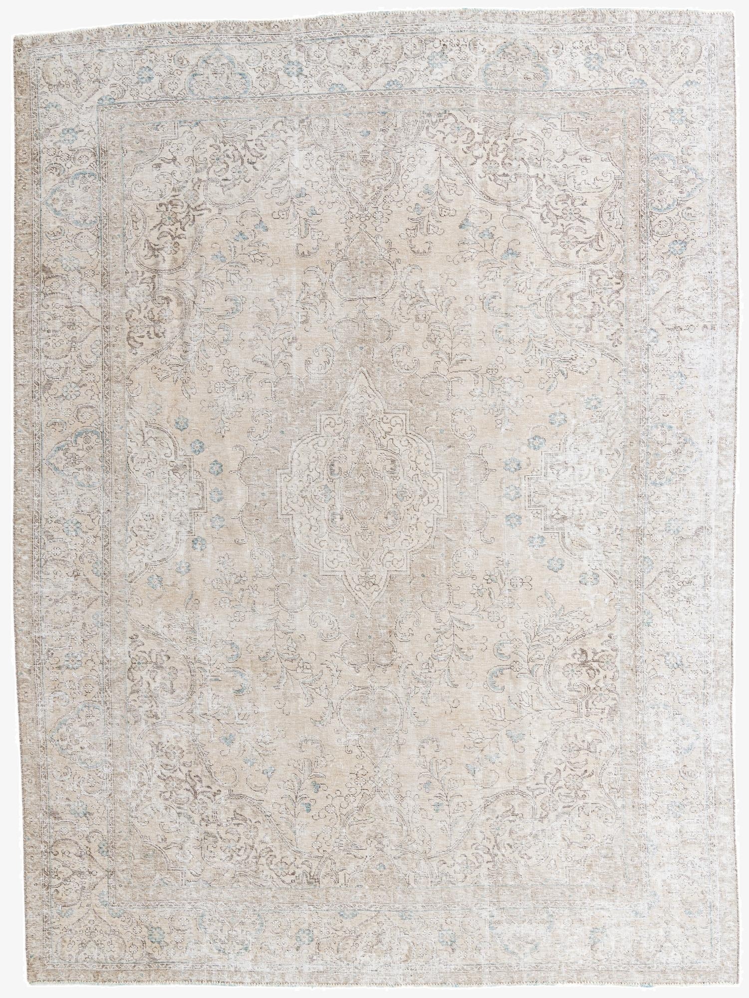  8' 5 x 11' 5  Hand Knotted Ultra Vintage Persian Wool Rug