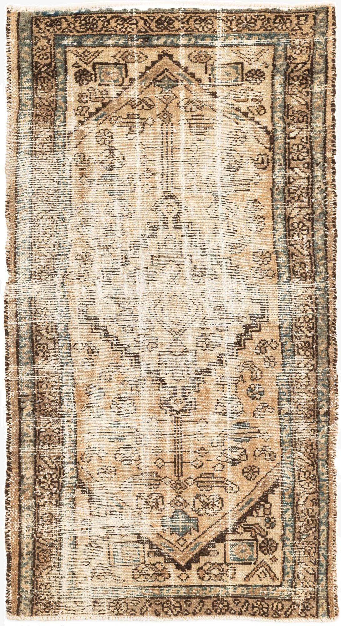  3' 1 x 5' 8  Hand Knotted Ultra Vintage Persian Wool Rug