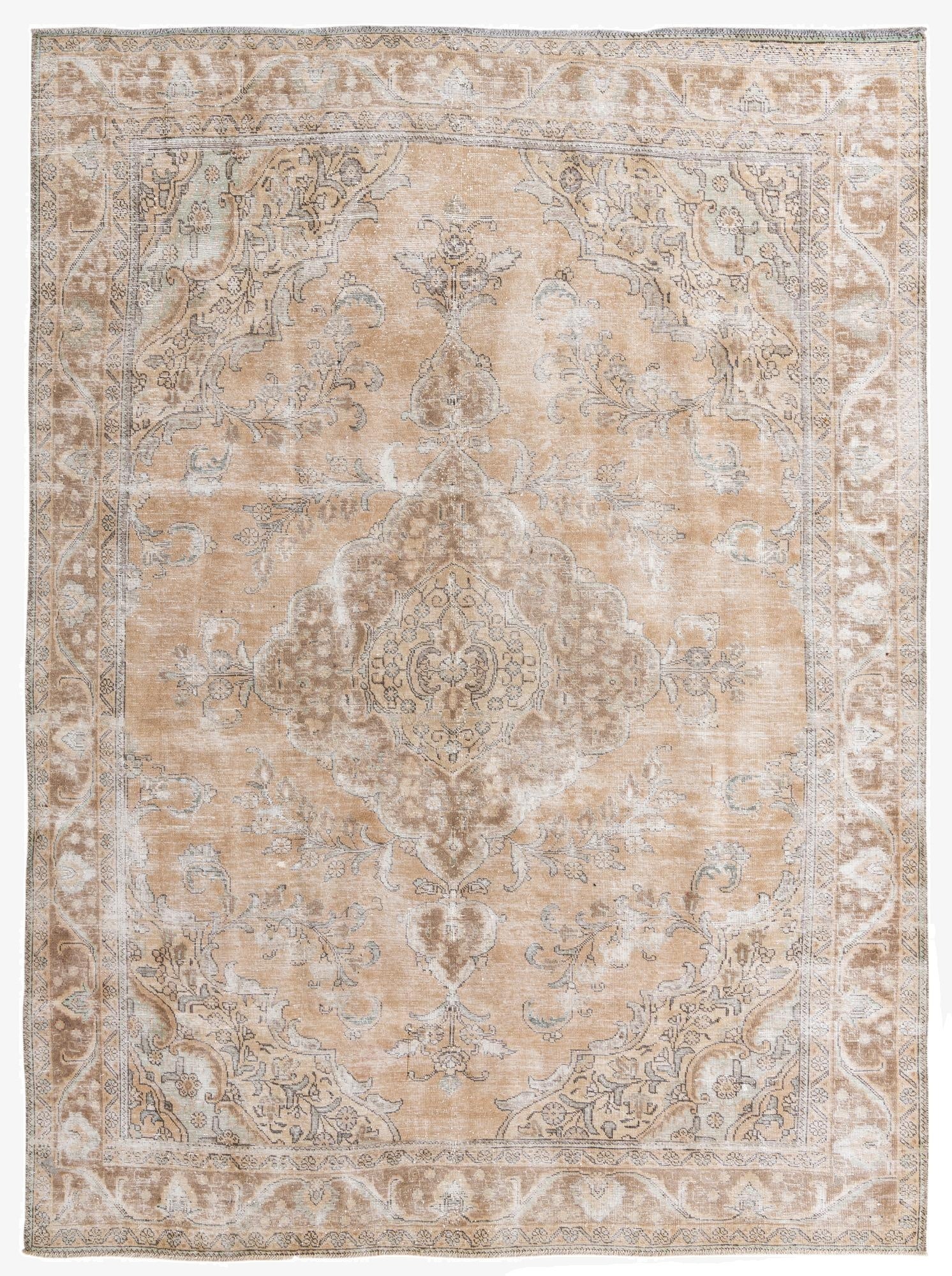  8' 2 x 10' 10  Hand Knotted Ultra Vintage Persian Wool Rug
