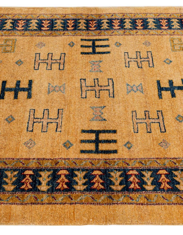 Detail image of  3' 4 x 5' 1  Hand Knotted Ziegler Wool Rug