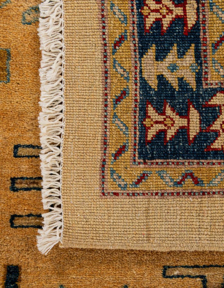 Detail image of  3' 4 x 4' 8  Hand Knotted Ziegler Wool Rug