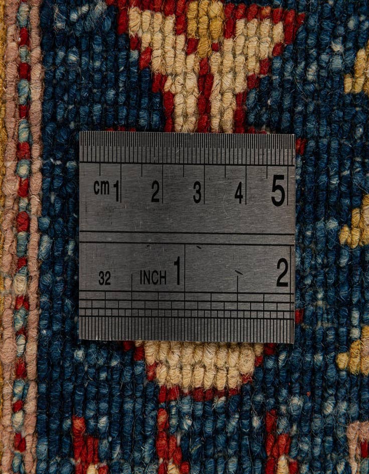 Detail image of  3' 4 x 4' 8  Hand Knotted Ziegler Wool Rug