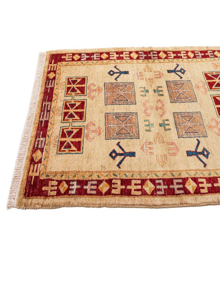 Detail image of  3' 3 x 5' 3  Hand Knotted Ziegler Wool Rug