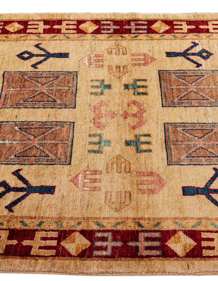 Detail image of  3' 3 x 5' 3  Hand Knotted Ziegler Wool Rug