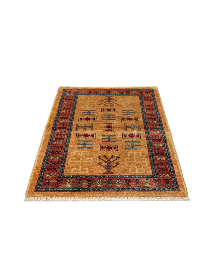 Detail image of  3' 5 x 4' 11  Hand Knotted Ziegler Wool Rug