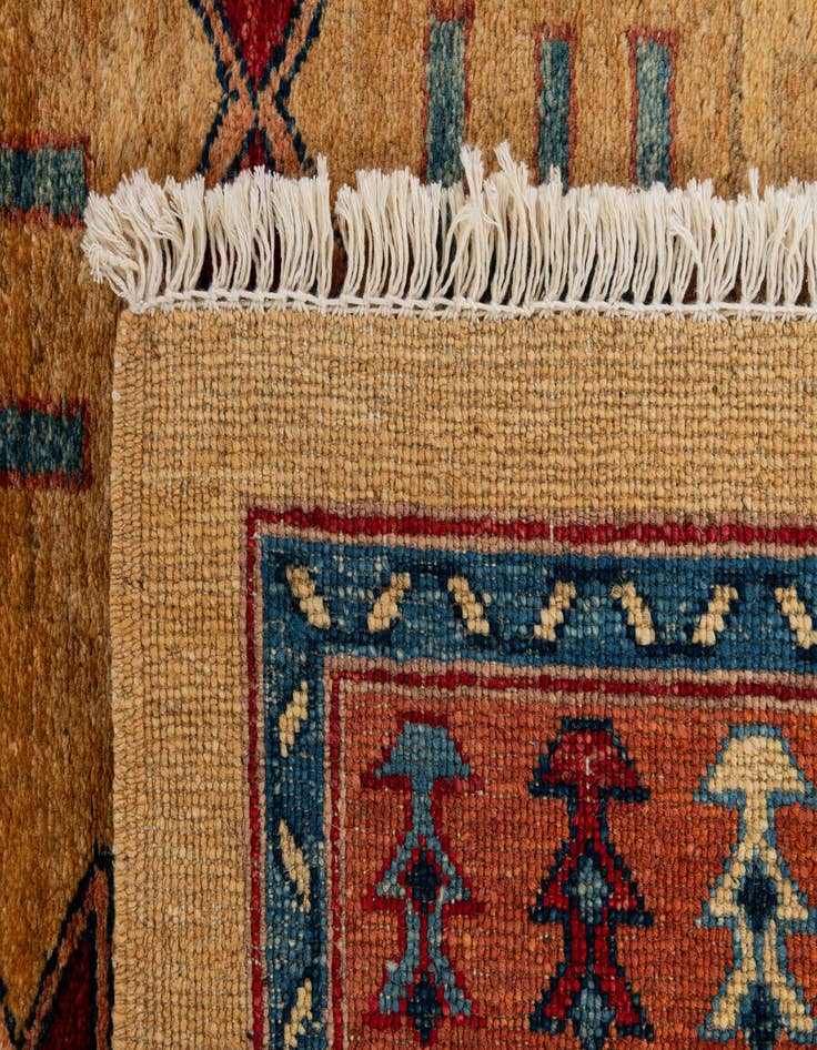 Detail image of  3' 5 x 4' 11  Hand Knotted Ziegler Wool Rug