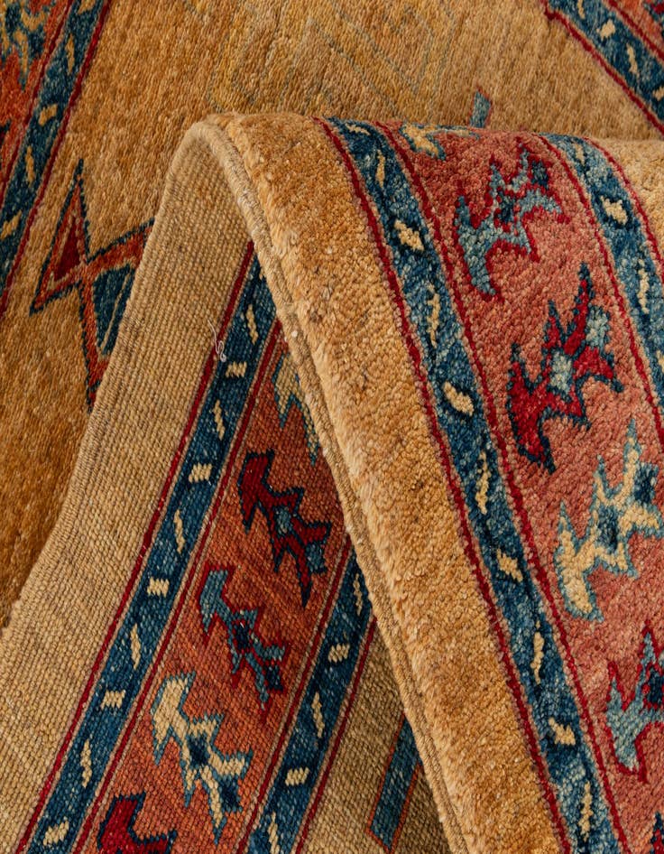 Detail image of  3' 5 x 4' 11  Hand Knotted Ziegler Wool Rug