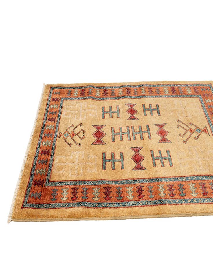 Detail image of  3' 4 x 5' 1  Hand Knotted Ziegler Wool Rug