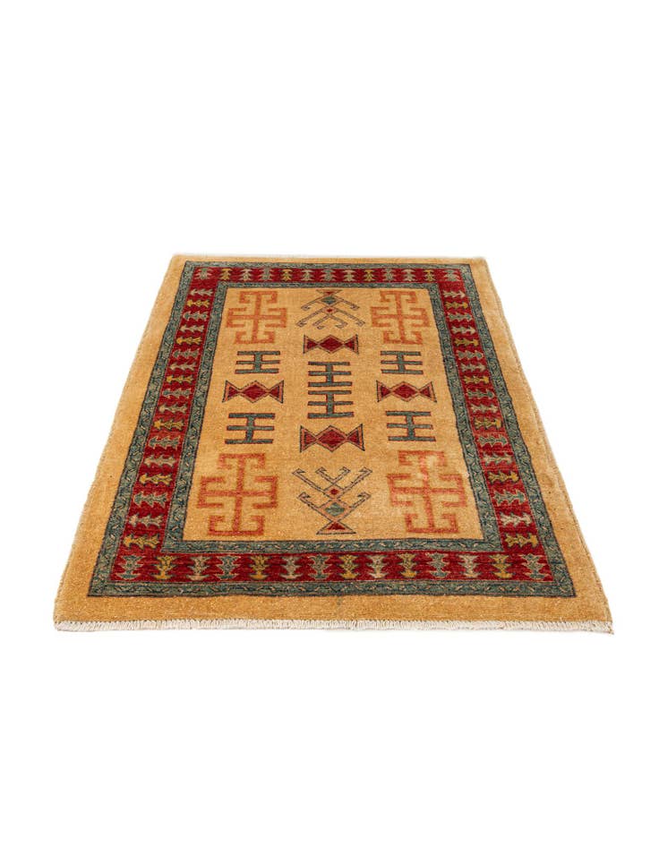 Detail image of  3' 5 x 5' 1  Hand Knotted Ziegler Wool Rug