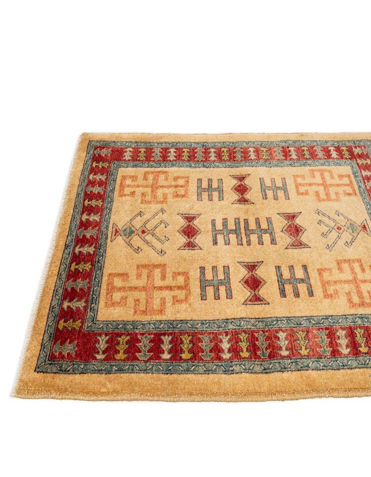 Detail image of  3' 5 x 5' 1  Hand Knotted Ziegler Wool Rug