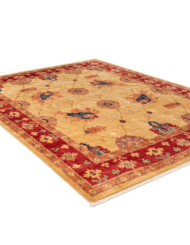 Detail image of  5' 7 x 7' 6  Hand Knotted Ziegler Wool Rug