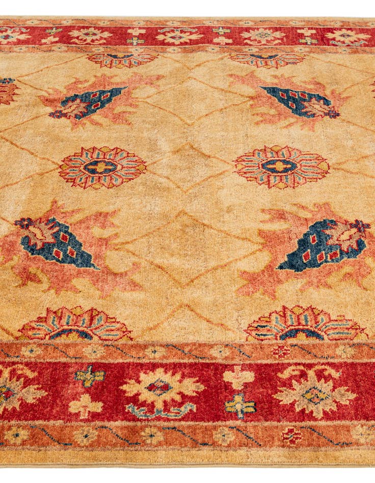 Detail image of  5' 7 x 7' 6  Hand Knotted Ziegler Wool Rug